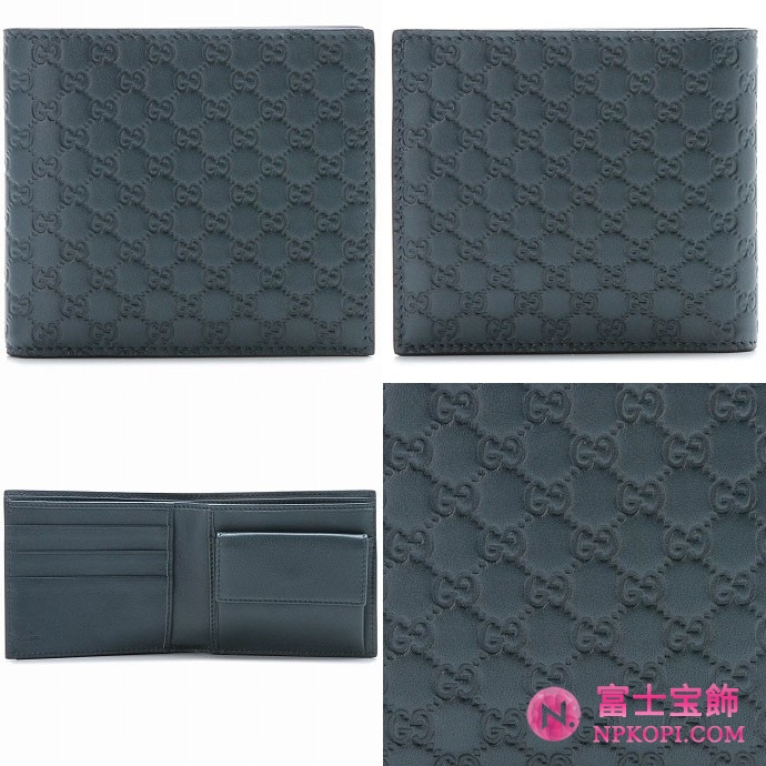 GUCCI/グッチ 2012年春夏新作AVEL MEN'S2つ折り財布 146223 BMJ1R 1320 
